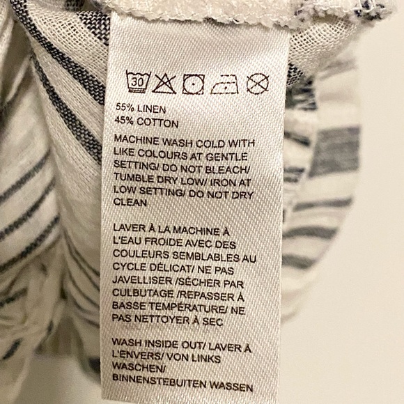 CORE / Striped Linen Blouse / US XS / New - Picture 3 of 4